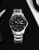 Buy Shop Maserati Competizione Automatic Black Dial Silver Steel Strap Watch For Men - R8823100002 USA Online