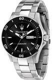 Buy Shop Maserati Competizione Automatic Black Dial Silver Steel Strap Watch For Men - R8823100002 USA Online