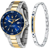 Buy Shop Maserati Competizione Automatic Blue Dial Two Tone Steel Strap Watch For Men - R8823100001 USA Online