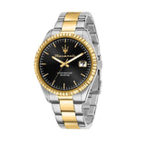 Buy Shop Maserati Competizione Black Dial Two Tone Steel Strap Watch for Men - R8853100042 USA Online