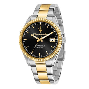 Buy Shop Maserati Competizione Black Dial Two Tone Steel Strap Watch for Men - R8853100042 USA Online