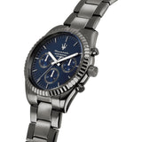 Buy Shop Maserati Competizione Blue Dial Grey Steel Strap Watch For Men - R8853100019 USA Online