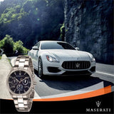 Buy Shop Maserati Competizione Blue Dial Silver Steel Strap Watch For Men - R8853100011 USA Online