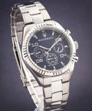 Buy Shop Maserati Competizione Blue Dial Silver Steel Strap Watch For Men - R8853100011 USA Online