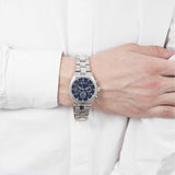 Buy Shop Maserati Competizione Blue Dial Silver Steel Strap Watch For Men - R8853100011 USA Online
