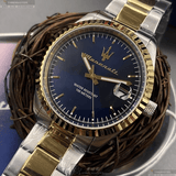 Buy Shop Maserati Competizione Blue Dial Two Tone Steel Strap Watch for Men - R8853100027 USA Online