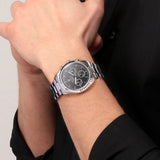 Buy Shop Maserati Competizione Chronograph Black Dial Silver Steel Strap Watch For Men - R8853100012 USA Online