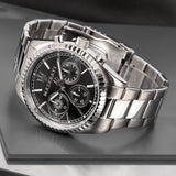 Buy Shop Maserati Competizione Chronograph Black Dial Silver Steel Strap Watch For Men - R8853100014 USA Online