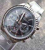 Buy Shop Maserati Competizione Chronograph Black Dial Silver Steel Strap Watch For Men - R8853100014 USA Online