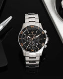 Buy Shop Maserati Competizione Chronograph Black Dial Silver Steel Strap Watch For Men - R8873600003 USA Online