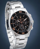 Buy Shop Maserati Competizione Chronograph Black Dial Silver Steel Strap Watch For Men - R8873600003 USA Online