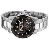 Buy Shop Maserati Competizione Chronograph Black Dial Silver Steel Strap Watch For Men - R8873600003 USA Online