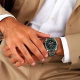 Buy Shop Maserati Competizione Chronograph Black Dial Silver Steel Strap Watch For Men - R8873600008 USA Online