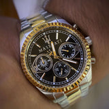 Buy Shop Maserati Competizione Chronograph Black Dial Two Tone Steel Strap Watch For Men - R8853100016 USA Online