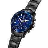 Buy Shop Maserati Competizione Chronograph Blue Dial Black Steel Strap Watch For Men - R8873600005 USA Online