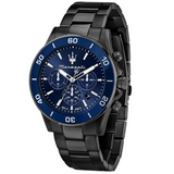 Buy Shop Maserati Competizione Chronograph Blue Dial Black Steel Strap Watch For Men - R8873600005 USA Online