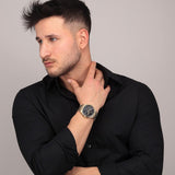 Buy Shop Maserati Competizione Chronograph Blue Dial Gold Steel Strap Watch For Men - R8853100026 USA Online