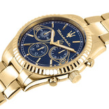 Buy Shop Maserati Competizione Chronograph Blue Dial Gold Steel Strap Watch For Men - R8853100026 USA Online