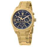 Buy Shop Maserati Competizione Chronograph Blue Dial Gold Steel Strap Watch For Men - R8853100026 USA Online