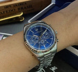 Buy Shop Maserati Competizione Chronograph Blue Dial Silver Steel Strap Watch For Men - R8853100013 USA Online