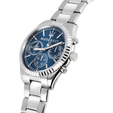 Buy Shop Maserati Competizione Chronograph Blue Dial Silver Steel Strap Watch For Men - R8853100013 USA Online