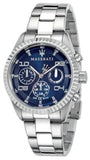 Buy Shop Maserati Competizione Chronograph Blue Dial Silver Steel Strap Watch For Men - R8853100013 USA Online