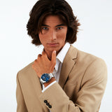 Buy Shop Maserati Competizione Chronograph Blue Dial Silver Steel Strap Watch For Men - R8873600002 USA Online