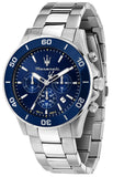Buy Shop Maserati Competizione Chronograph Blue Dial Silver Steel Strap Watch For Men - R8873600002 USA Online