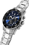 Buy Shop Maserati Competizione Chronograph Blue Dial Silver Steel Strap Watch For Men - R8873600009 USA Online