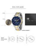 Buy Shop Maserati Competizione Chronograph Blue Dial Two Tone Steel Strap Watch For Men - R8873600006 USA Online