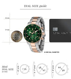 Buy Shop Maserati Competizione Chronograph Green Dial Two Tone Steel Strap Watch For Men - R8873600004 USA Online