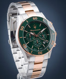 Buy Shop Maserati Competizione Chronograph Green Dial Two Tone Steel Strap Watch For Men - R8873600004 USA Online