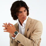Buy Shop Maserati Competizione Chronograph Green Dial Two Tone Steel Strap Watch For Men - R8873600004 USA Online