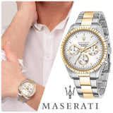 Buy Shop Maserati Competizione Chronograph Quartz Silver Dial Watch For Men - R8853100021 USA Online