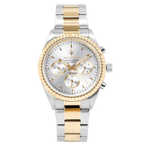 Buy Shop Maserati Competizione Chronograph Quartz Silver Dial Watch For Men - R8853100021 USA Online
