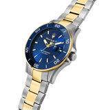 Buy Shop Maserati Competizione Diver Blue Dial Two Tone Steel Strap Watch for Men - R8873600010 USA Online
