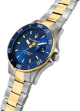 Buy Shop Maserati Competizione Diver Blue Dial Two Tone Steel Strap Watch for Men - R8873600010 USA Online