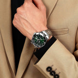 Buy Shop Maserati Competizione Green Dial Silver Steel Strap Watch for Men - R8853100038 USA Online