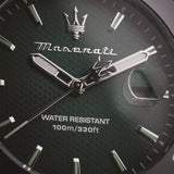 Buy Shop Maserati Competizione Green Dial Silver Steel Strap Watch for Men - R8853100038 USA Online