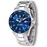 Buy Shop Maserati Competizione Quartz Blue Dial Silver Steel Strap Watch For Men - R8853100036 USA Online