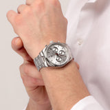 Buy Shop Maserati Competizione Silver Dial Silver Steel Strap Watch For Men - R8853100018 USA Online