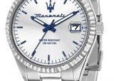 Buy Shop Maserati Competizione Silver Dial Silver Steel Strap Watch for Men - R8853100045 USA Online