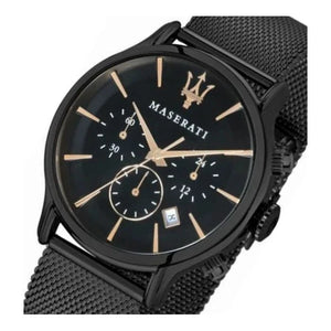 Buy Shop Maserati Epoca 42mm Black Dial Black Mesh Bracelet Watch For Men - R8873618006 USA Online