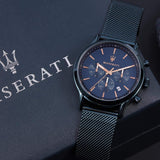 Buy Shop Maserati Epoca Analog Blue Dial Blue Mesh Bracelet Watch For Men - R8873618010 USA Online