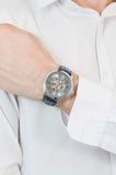 Buy Shop Maserati Epoca Automatic Skeleton Dial Black Leather Strap Watch For Men - R8821118002 USA Online