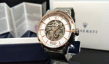 Buy Shop Maserati Epoca Automatic White Dial Silver Mesh Bracelet Watch For Men - R8823118001 USA Online