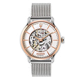 Buy Shop Maserati Epoca Automatic White Dial Silver Mesh Bracelet Watch For Men - R8823118001 USA Online