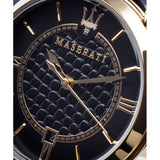 Buy Shop Maserati Epoca Black Dial Black Leather Strap Watch For Women - R8851118501 USA Online