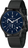 Buy Shop Maserati Epoca Black Edition Blue Dial Black Mesh Bracelet Watch For Men - R8873618008 USA Online