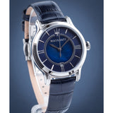 Buy Shop Maserati Epoca Blue Dial Blue Leather Strap Watch For Women - R8851118502 USA Online